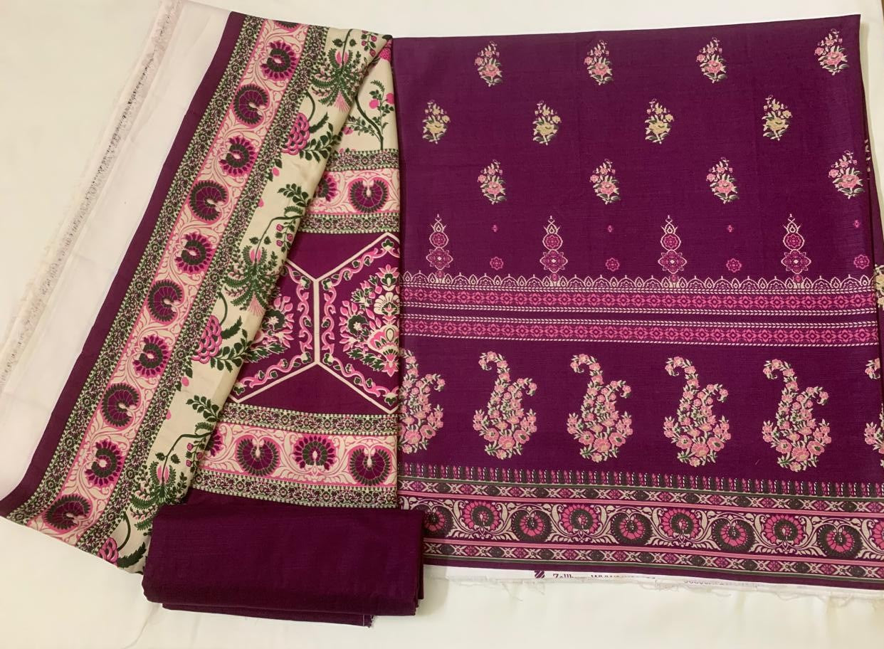 Zellbury 3-Piece(Wintet) Fine Quality Khaddar with Beautiful Pashmina Shawl