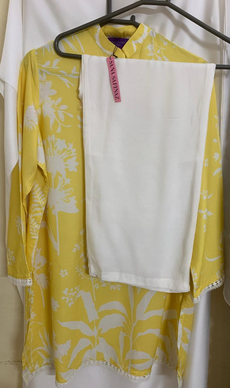 Sana Safinaz Stitched (Two Piece) Winter Lilen Fabric with neat and high quality stylish stitching Shirt and Trouser