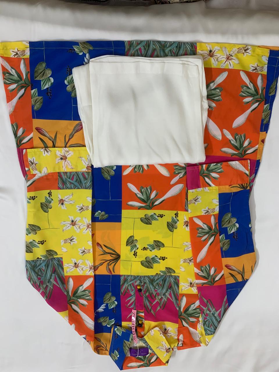 Sana Safinaz Stitched (Two Piece) Cotton silk Fabric with neat and high quality stitching Shirt and Trouser