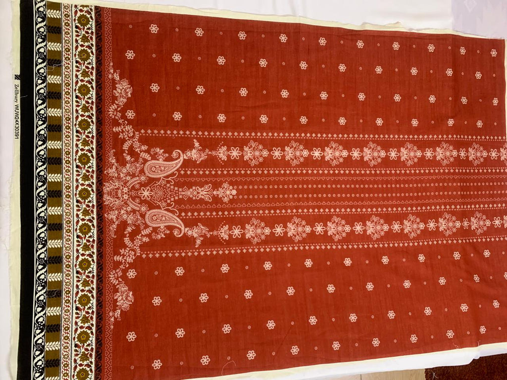 Zellbury 3-Piece (Winter) Fine Quality Khaddar with beautiful Pashmina Shawl