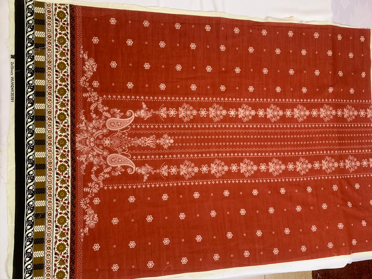 Zellbury 3-Piece (Winter) Fine Quality Khaddar with beautiful Pashmina Shawl
