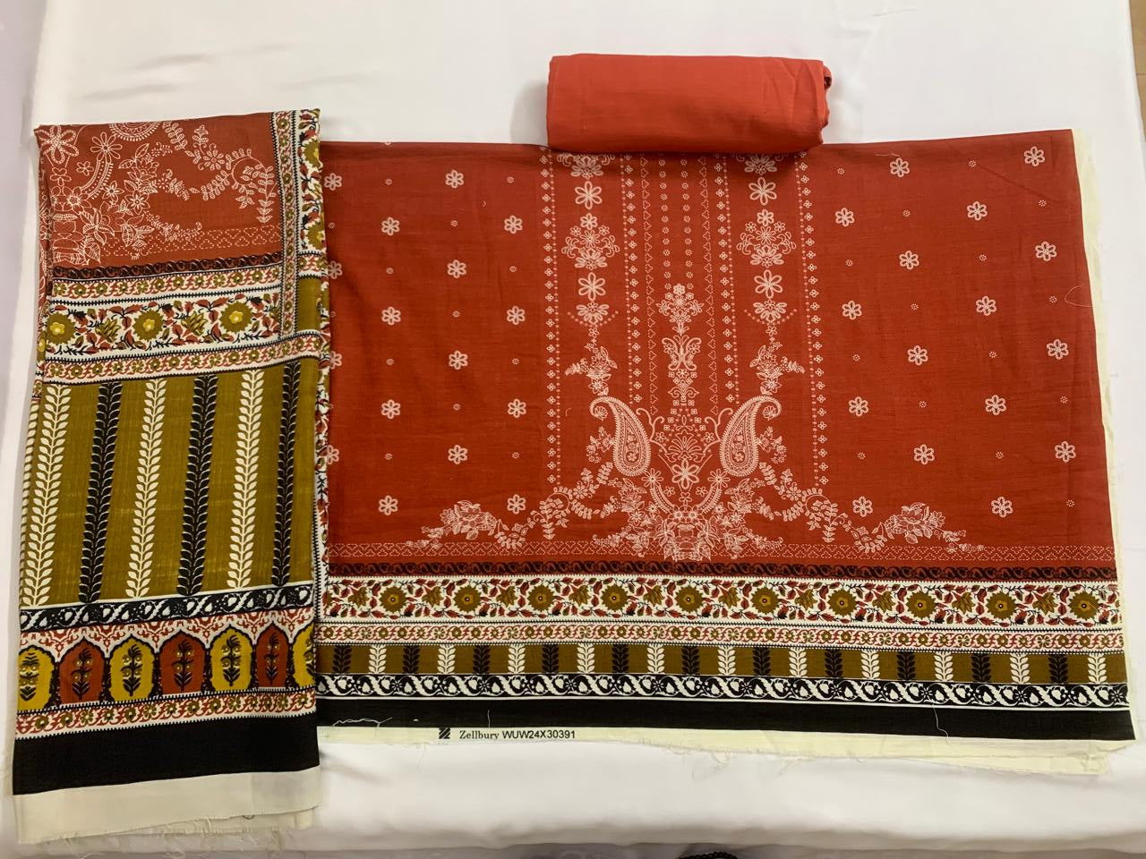 Zellbury 3-Piece (Winter) Fine Quality Khaddar with beautiful Pashmina Shawl