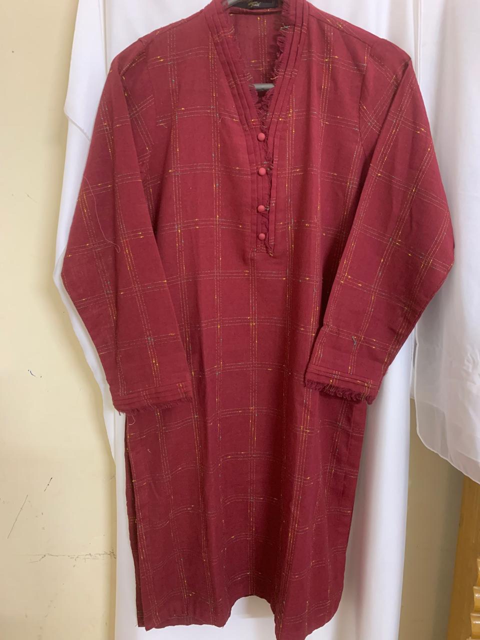 Tehzeeb Stitched (Two Piece) Winter Fabric with neat and good quality stylish stitching Shirt and trouser