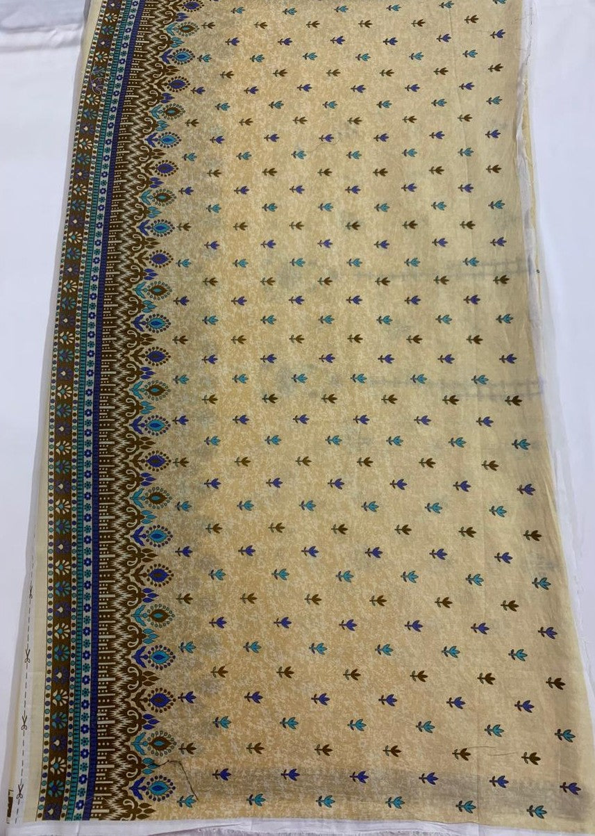 2-Piece (Summer) Fine Quality Embroidered Lawn Shirt and Trouser Brand Stamp missing