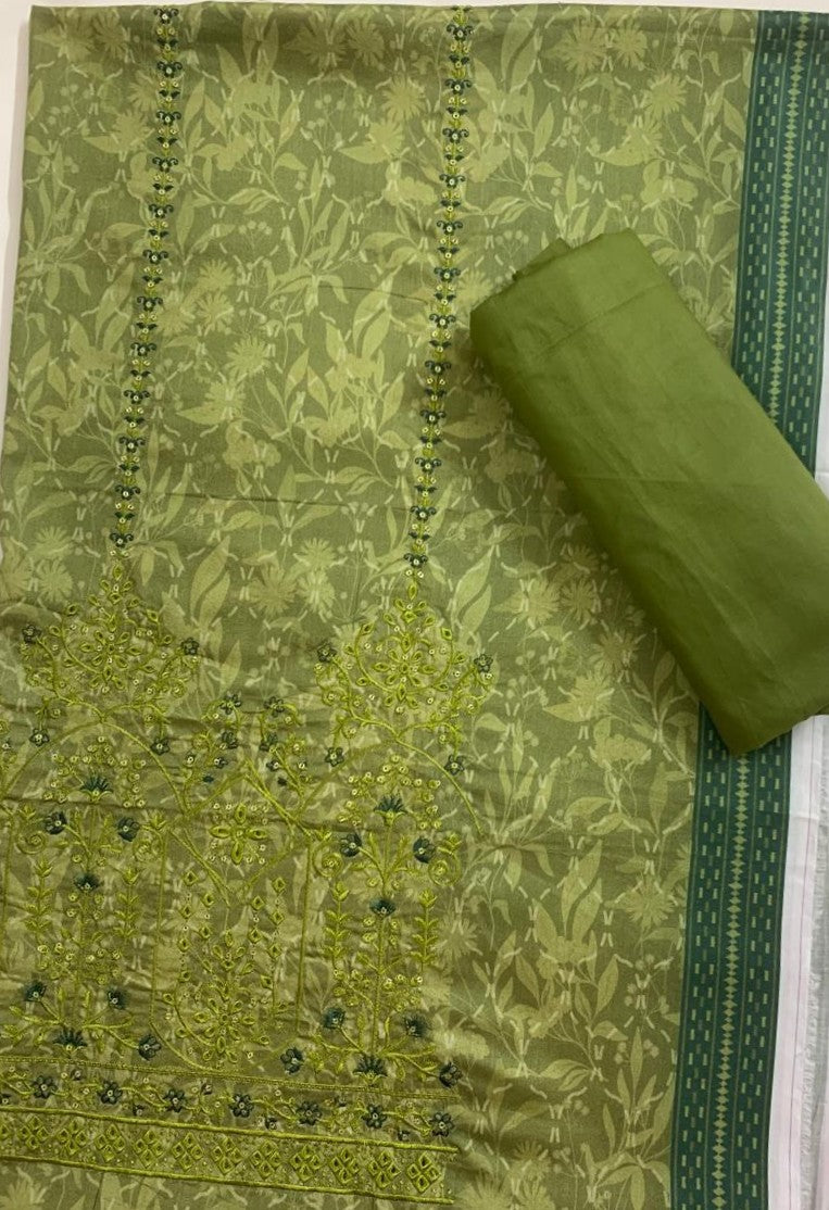 2-Piece (Summer) Fine Quality Embroidered Lawn Brand Stamp missing Shirt and Trouser