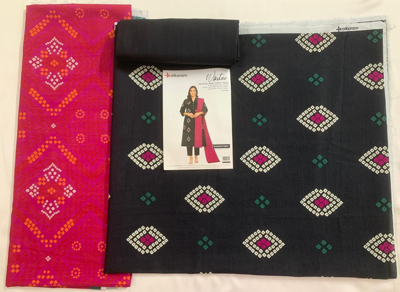 AlKaram 3-Piece (Winter) Fine Quality Khaddar