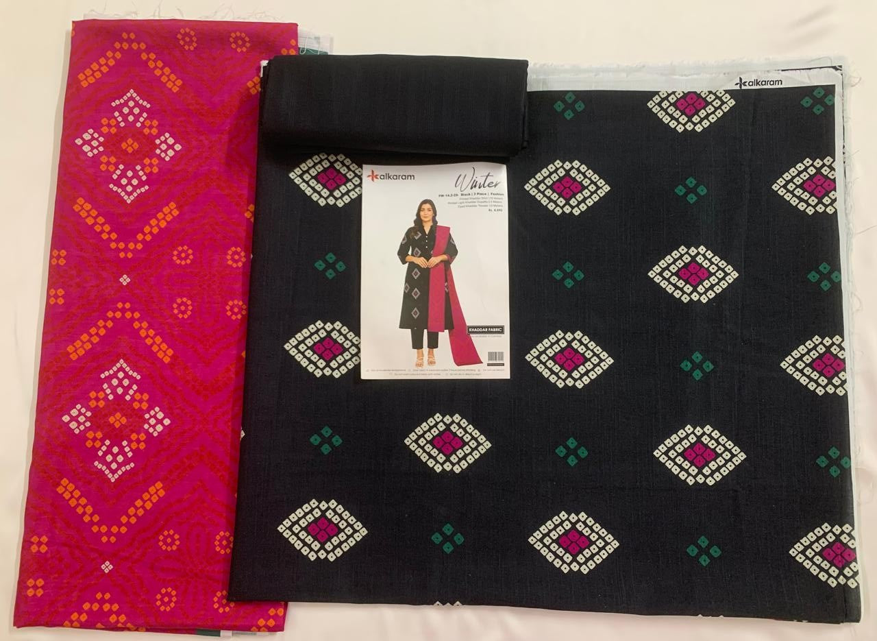 AlKaram 3-Piece (Winter) Fine Quality Khaddar